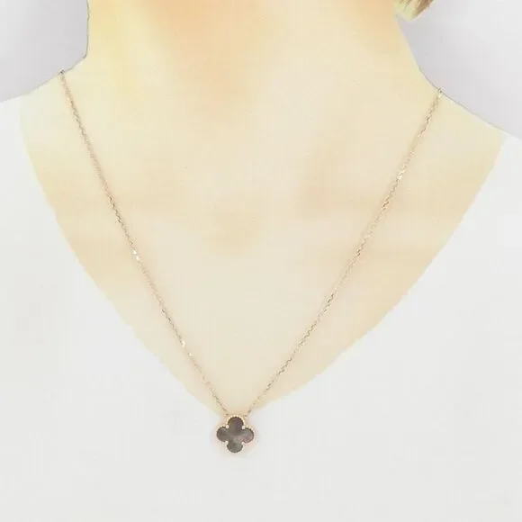 Van Cleef & Arpels Vintage Alhambra Au750 Pink Gold Mother of Pearl Necklace - Picture 5 of 5